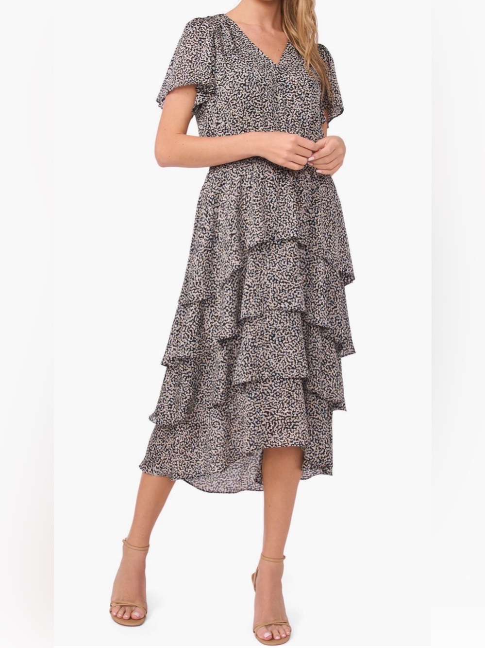 NWT Vince Camuto Tiered Midi Dress – Size L